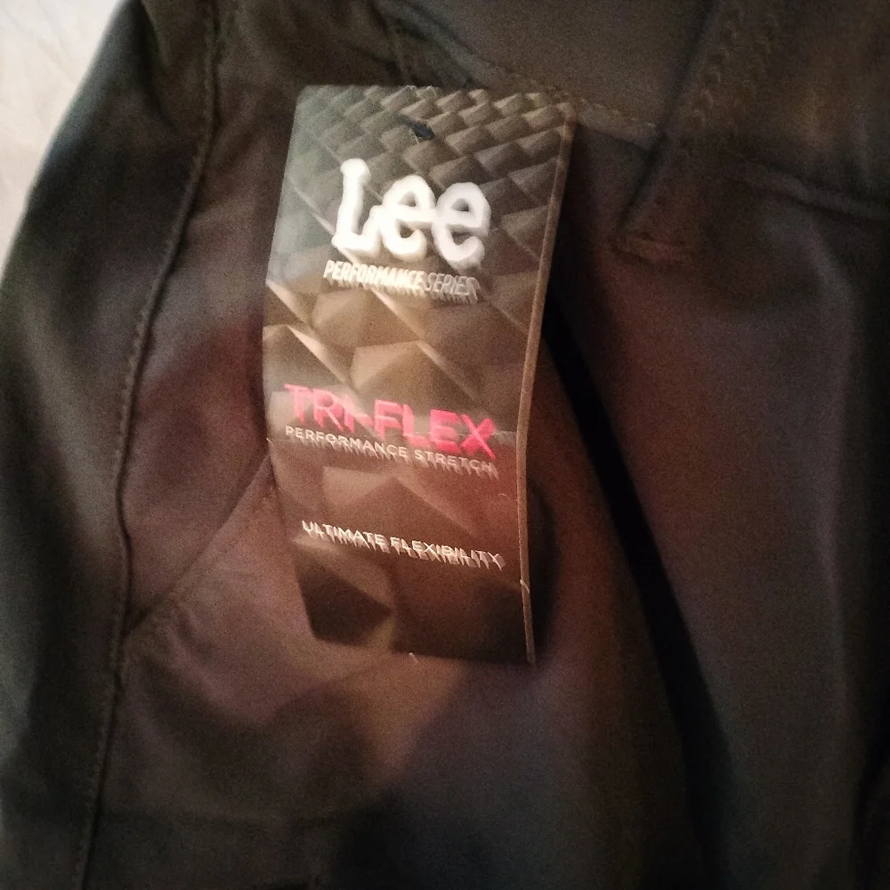 lee performance series size 30 men's tri-flex shorts dark grey 10" inseam nwt - Picture 6 of 7